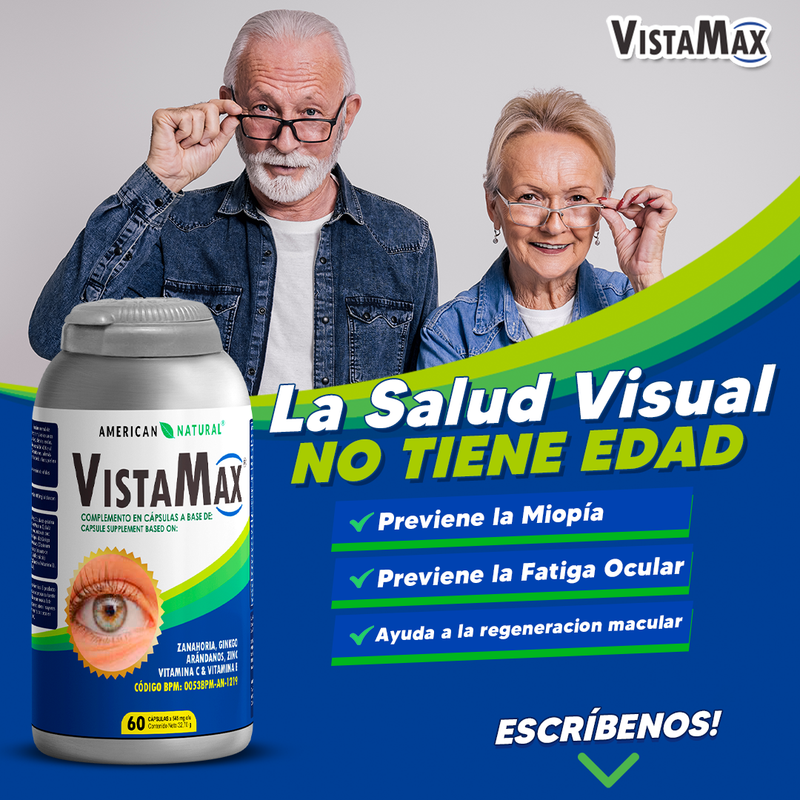 VISTAMAX - zanahoria,zinc,vitamina C,vitamina E